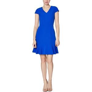 Betsey Johnson Womens Blue Party Short Summer Fit & Flare Dress Imperfections